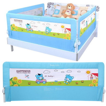 Baby Gift ที่กั้นเตียง ยาว 180 cm สูง 69 cm - สีฟ้า