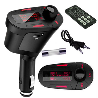 CocoCar Kit MP3 Player Wireless FM Transmitter Modulator USB SD LCD Remote ( Red)