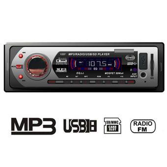 CAR 1 DIN MP3 เครื่องเสียงติดรถยนต์ Car Sterio FM Mp3 player USB/SD AUX In-Dash Radio เครื่องเสียงรถยนต์ วิทยุติดรถยนต์