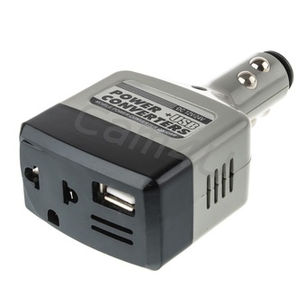 Cam4U Car USB Charger Power Inverter Adapter 12V-24V to 220V DC to AC
