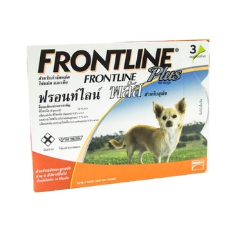Frontline Plus for dogs 0-10kg ยาหยอดกำจัดเห็บ หมัด สุนัข บรรจุ 3 หลอด ( 1 box )