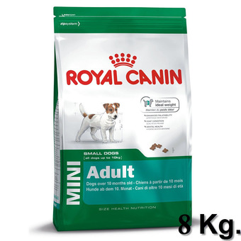 Royal Canin Mini Adult 8 Kg รอยัล คานิน อาหารเม็ด สำหรับสุนัขโต พันธุ์เล็ก อายุ 10 เดือน – 8 ปี ขนาด 8 กิโลกรัม