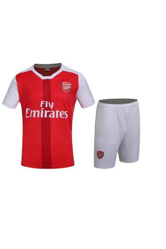 High quality 2016--2017 Arsenal soccer jersey suits include tops+ shorts (red).