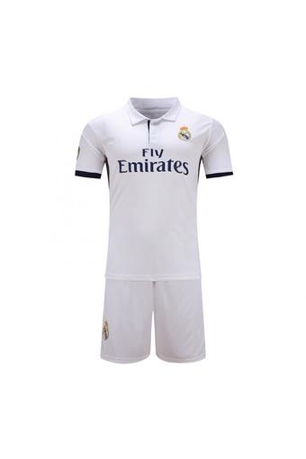 High quality 2016--2017 Royal Madrid soccer jersey suits include tops+ shorts (white).
