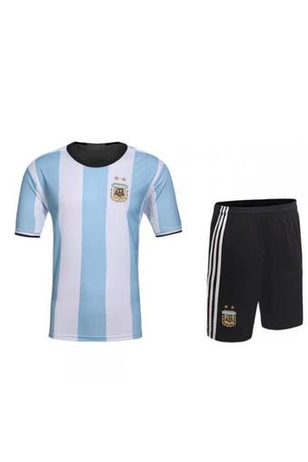 High quality 2016 European Cup Argentina national Soccer Jersey Suit includes tops + Shorts (white+blue).