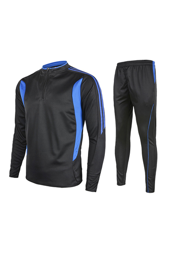 Fashion 2016 Men&#039;s Outdoor Football Sport Sportwear Pants With Long Sleeve T Shirts Jersey Suit Set-Blue(230) - Intl