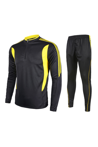 Fashion 2016 Men's Outdoor Football Sport Sportwear Pants With Long Sleeve T Shirts Jersey Suit Set-Yellow(230) - Intl