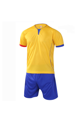Fashion Men and Boy&#039;s Good Quality Team Football Training Sport Jersey Shirts and Shorts Set-Yellow+Blue(902-2) - Intl