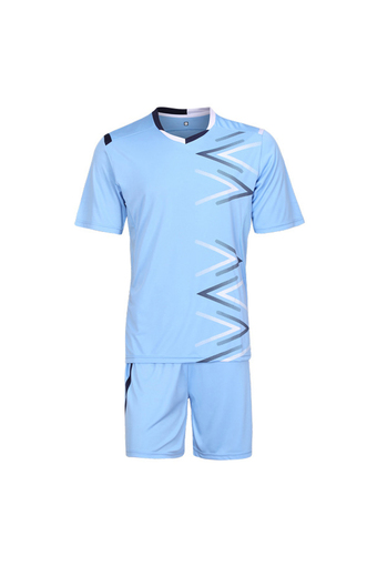 Soccer jerseys jogging football training suit soccer uniform training football shirt sport maillot foot men futbol(Light blue)