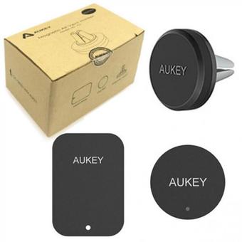 Aukey Magnetic-Tech ที่ยึดมือถือในรถ ที่จับมือถือบนช่องแอร์ผ่านระบบแม่เหล็ก (สีดำ)