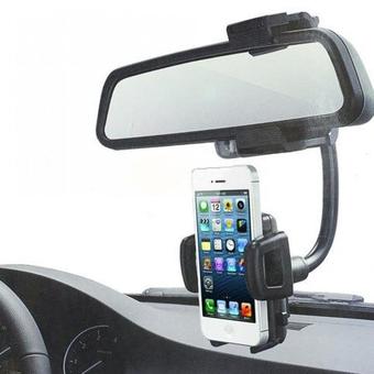 Xcellent Global อุปกรณ์ติดรถยนต์ ที่ยึดโทรศัพท์ติดกระจกมองหลังรถยนต์ สำหรับ โทรศัพท์มือถือ, GPS, PDA, MP4 ect