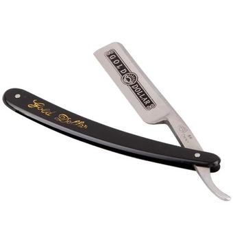 Steel Straight Shaving Razor Black Handle for Salon Barber Classic
