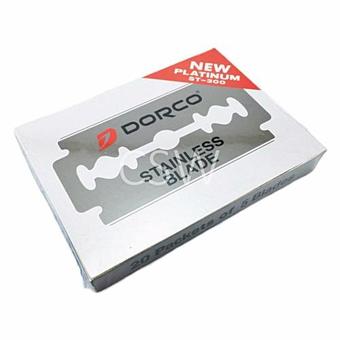DORCO ใบมีดโกนสแตนเลส 2 คม แพททินั่ม รุ่น ST-300 จำนวน 1 กล่อง (20 กล่องเล็ก รวม 100 ใบ)