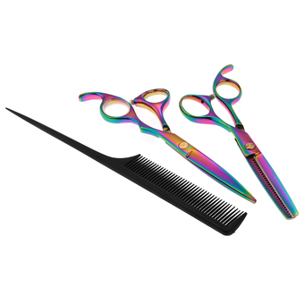6.7 inch Professional Barber Hair Cutting Thinning Scissors Shears Hairdressing Set