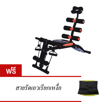 KAKUKI เครื่องออกกำลังกาย เครื่องบริหารหน้าท้อง Six Pack Care Ad 6 in 1 (สีดำ) ฟรี สายรัดเอวเรียกเหงื่อ
