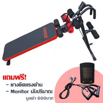 FORCE เครื่องบริหารหน้าท้อง ออกกำลังกาย ซื้อ1 เหมือนได้2 แปรงร่างได้ 2รูปแบบ - Black