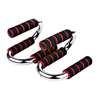Telecorsa อุปกรณ์วิดพื้น ดันพื้น Push Up Bars (สีดำ/แดง)