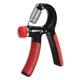 Adjustable Metal Hand Gripper Fit Exercise Wrist Arm Training Gym Black + Red