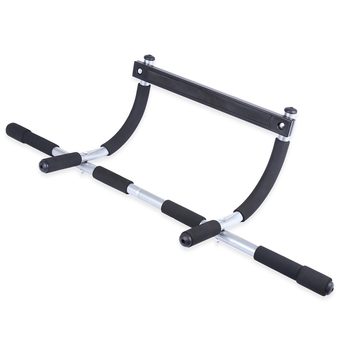Iron Multifunctional Door Gym Upper Body Workout Bar (Black)