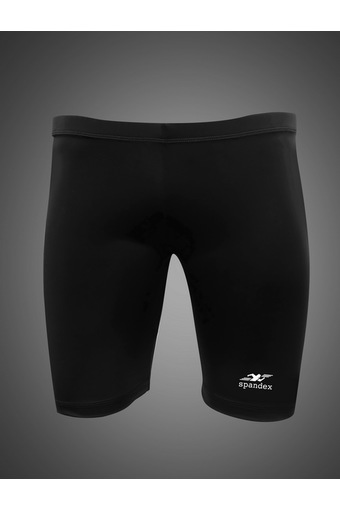 Spandex S001SF กางเกงรัดกล้ามเนื้อขาสั้น สีดำ