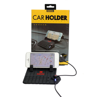 Remax Car Holder Charger แท่นวางโทรศัพท์ในรถยนต์พร้อมที่ชาร์จในตัว (สีดำ)