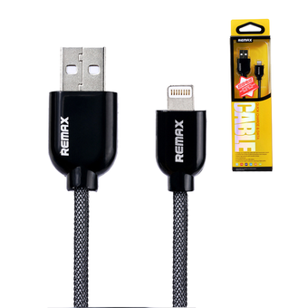 Remax Super Cable Quick Charge &amp; Data Cable สายชาร์จ Lightning for iPhone 5 / 5C / SE / 5S / 6 / 6 Plus / iPad สายถัก (สีดำ)