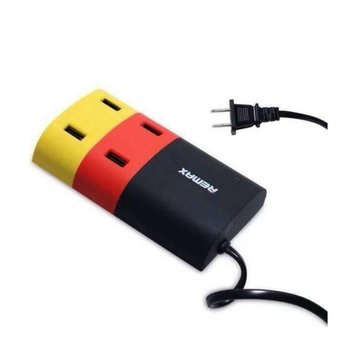 Remax Adapter USB 4 Port ที่ชาร์จไฟบ้านสำหรับ โทรศัพท์และแท็บเล็ต (Black/Yellow/Red)