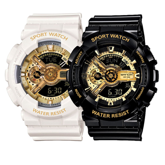 Wonderful story S SPORT นาฬิกาข้อมือ ใส่ได้ทั้งชายและหญิง กันน้ำได้-SP024 แพ็คคู่ (WHITE+BLACK)