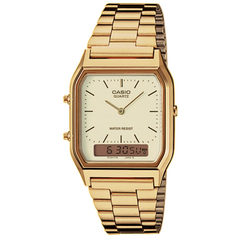 Casio นาฬิกาข้อมือผู้ชาย รุ่น AQ-230GA-9D - Gold