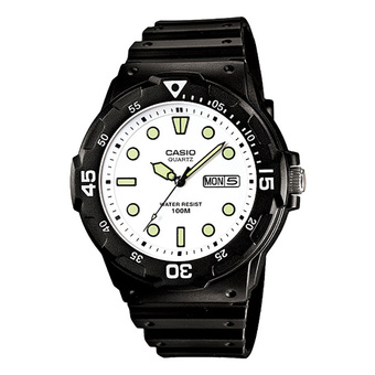 Casio นาฬิกาผู้ชาย สีดำ/ขาว สายเรซิน รุ่น MRW-200H-7EVDF