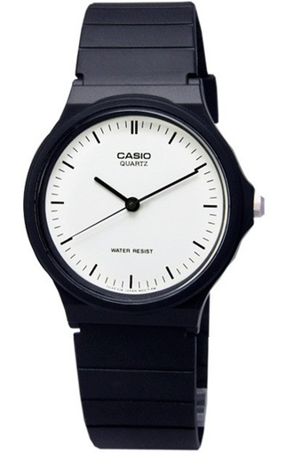 Casio นาฬิกาผู้ชาย สีดำ สายเรซฺ่น รุ่น MQ-24-7E