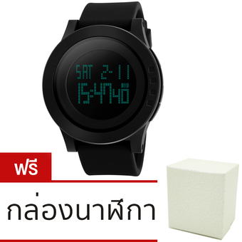 SKMEI นาฬิกาข้อมือ สีดำ สายRubber รุ่น SK-1142-BK-BK