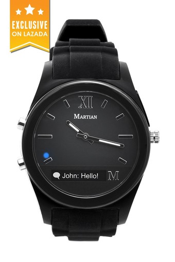 Martian Smart Watch นาฬิกา สายซิลิโคน รุ่น MN200BBB – Black