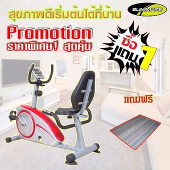 Slimmate จักรยานนั่งปั่น Recumbent Magnetic Bike รุ่น SM 8601R (Red,Gray)