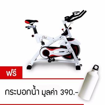360 Ongsa Fitness จักรยานปั่นออกกำลังกาย SPIN BIKE 18 KG. AM-S2000T - ดำ/ขาว (ฟรี กระบอกน้ำ)