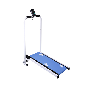 Mini treadmill ออกกำลังแบบลู่เดิน ลู่วิ่ง พร้อมอุปกรณ์รายงานผลการวิ่ง - สีน้ำเงิน