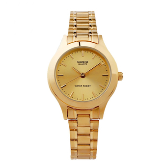 Casio นาฬิกาข้อมือผู้หญิง สายสแตนเลส สีทอง รุ่น LTP-1128N-9A ( Gold )