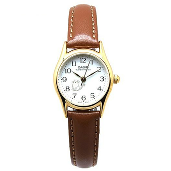 Casio Standard นาฬิกาข้อมือผู้หญิง - สีเงิน สายหนังน้ำตาล รุ่น LTP-1094Q-7B8