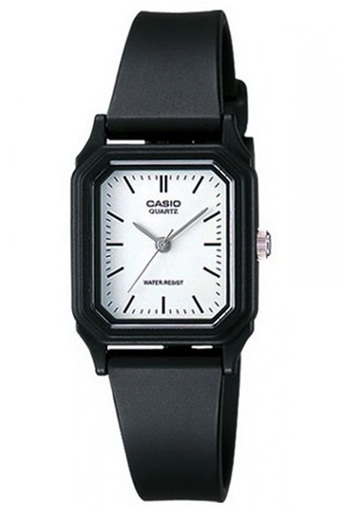Casio นาฬิกาผู้หญิง สีดำ สายเรซิ่น รุ่น LQ-142-7E