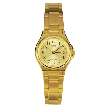 Casio นาฬิกาข้อมือผู้หญิง สายสแตนเลส สีทอง รุ่น LTP-1130N-9B ( Gold )