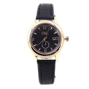 Sevenlight SVL นาฬิกาข้อมือผู้หญิง (กันน้ำ) ระบบวันที่ - WP8163 (Black/ Rose Gold)