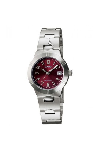 Casio นาฬิกาข้อมือ - รุ่น LTP-1241D-4A2 - Silver/Red