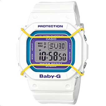 Casio Baby-G นาฬิกาข้อมือผู้หญิง สีขาว/ม่วง สายเรซิน รุ่น BGD-501-7B