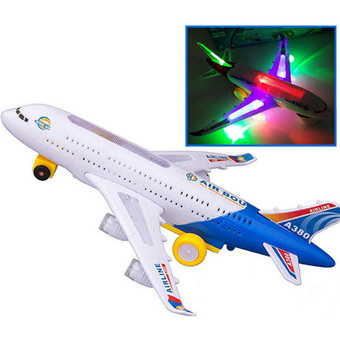 Kids Toys ของเล่นเด็ก เครื่องบิน Air Bus A380 วิ่งได้ มีไฟ มีเสียง