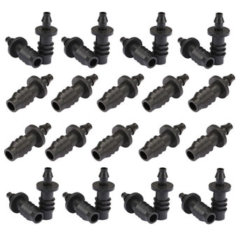 200Pcs 8/12m to 4/7mm Barbed Straight Pipe Connector for Micro Irrigation