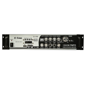 C-Line แอมป์ขยายเสียงHifi 1500W PMPO เล่นUSB MP3 SDCARD รุ่น A-09
