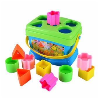 Jolly Baby บล็อกหยอด - First Blocks Skill Building Fun - สีฟ้า/เขียว(สีฟ้าทะเล)