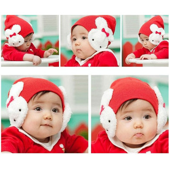 Baby Toddler Kids Girls Photography Props Outfit Cap Hat (Red)