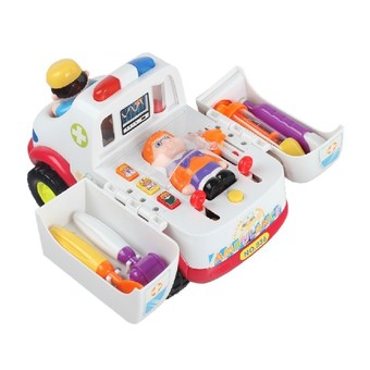 Huile Toys รถพยาบาล Ambulance Car - White