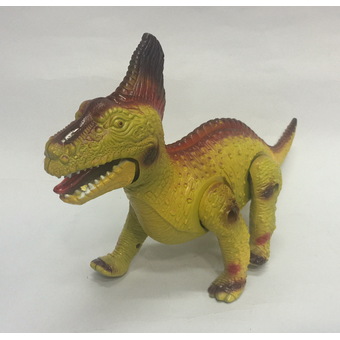 Worktoys ไดโนเสาร์ Dinosaur เดินได้ มีเสียง มีไฟ (สีเหลือง-น้ำตาล)